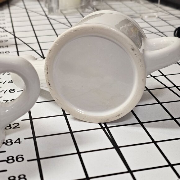 Set Of 2 Miniature Ceramic Watering Plant Pots White Approx 5" W x 2.5" T - Picture 5 of 5